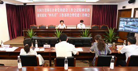 ug环球集团党委召开全国全省国有企业党的建设工作会议精神贯彻落实情况“回头看”工作部署会暨党建工作例会